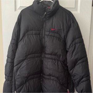Nike Black Puffer with Red Swooshes